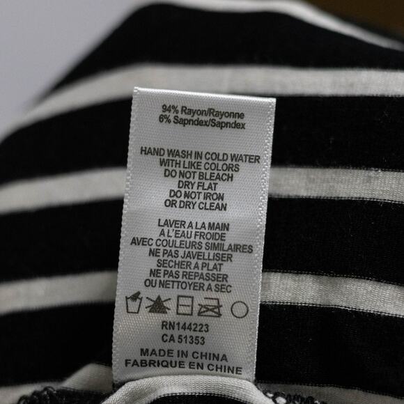 Bishop + Young Anthropologie XS Tank Top Stripe Black White - Picture 4 of 5